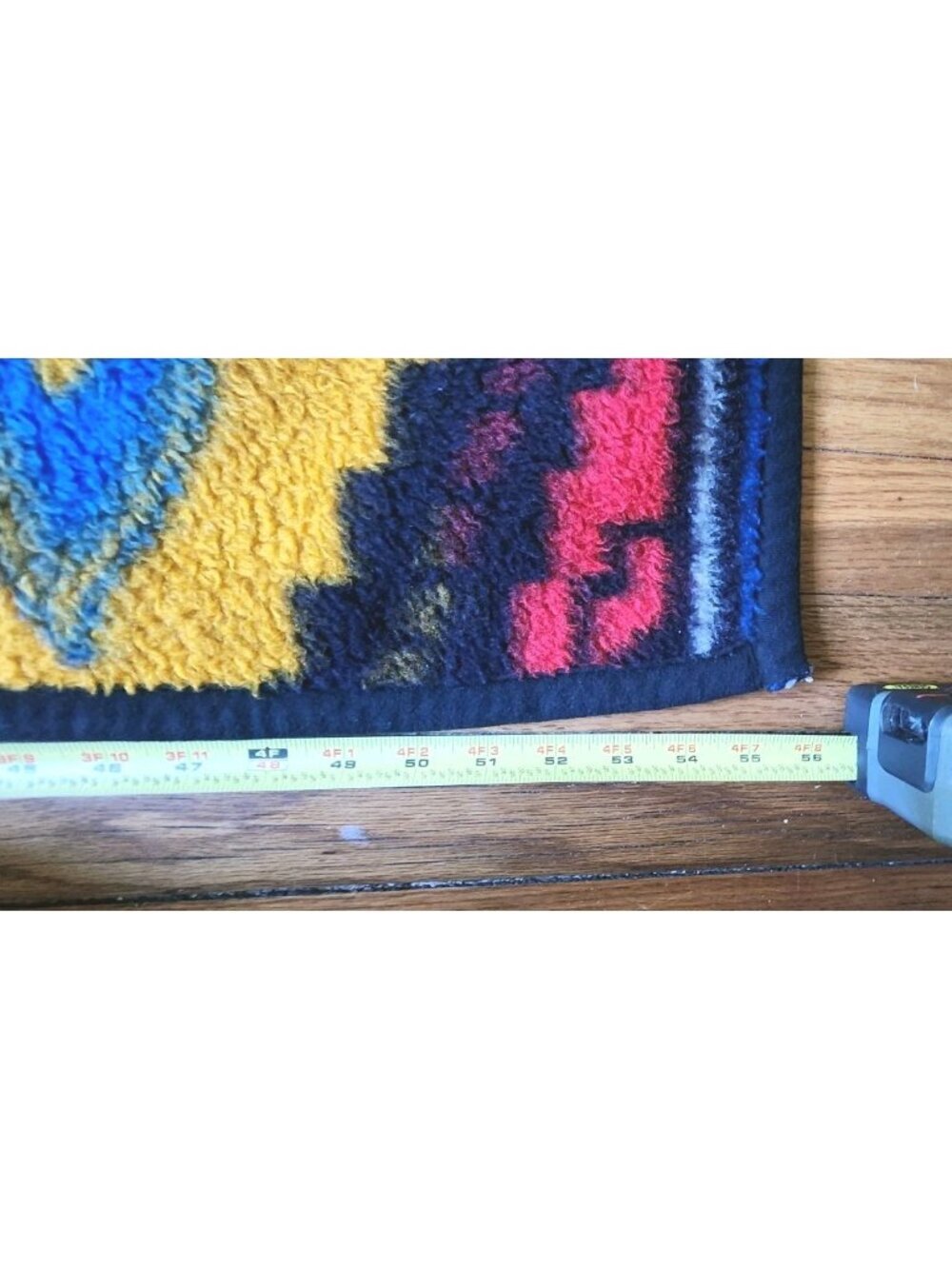 Vintage Biederlack Blanket Throw Aztec Southwest Reversible West Germany Bright - Picture 6 of 7